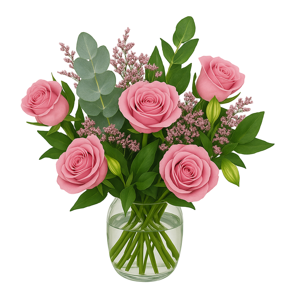 rosdröm rosa bukett rosor – Netflora; rosa rosor bukett – rosdröm