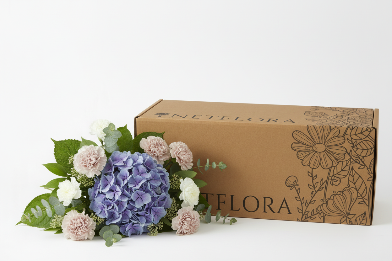 Bukett med Netflora-låda