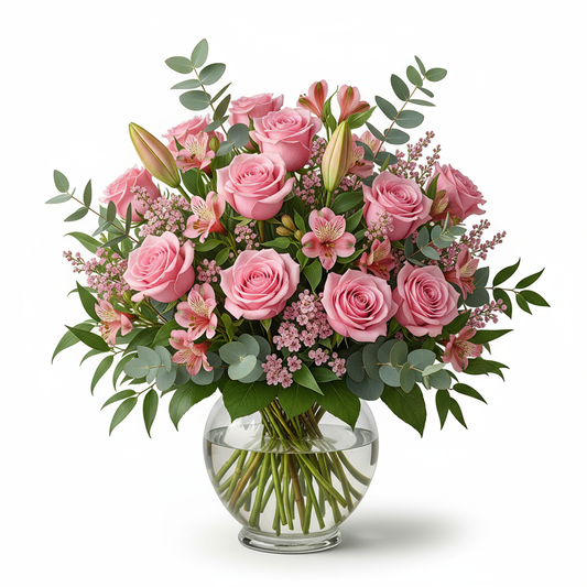 Romantisk bukett stor