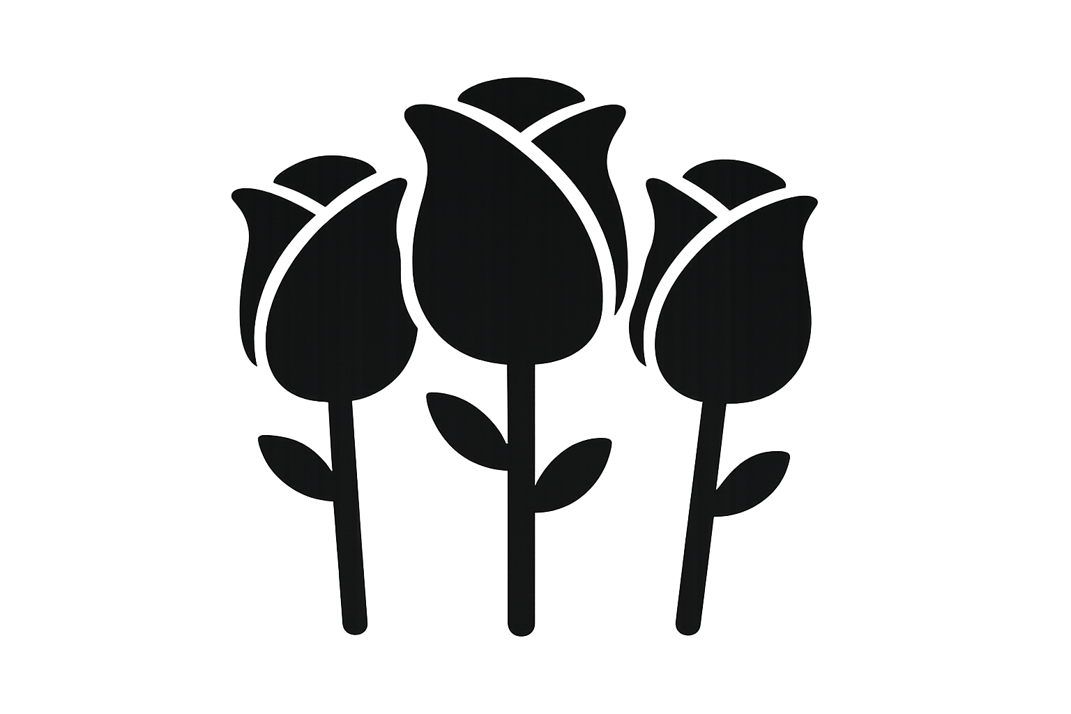 Tre roshuvuden ikon transparent