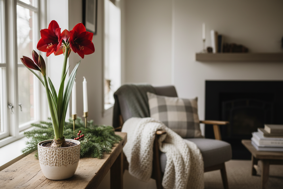 Skicka blommor inför advent - Amaryllis som julklapp