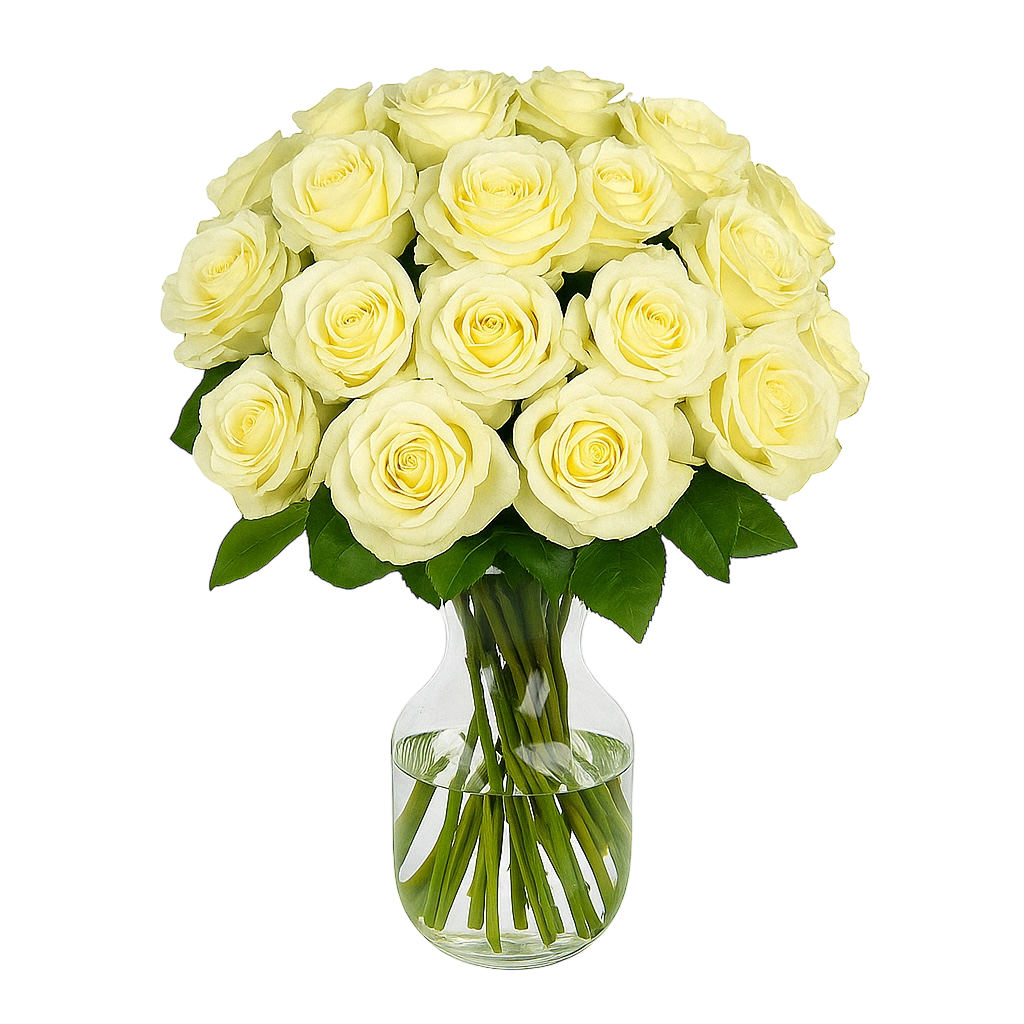 vita rosor bukett – Netflora; vit rosor – elegant bukett