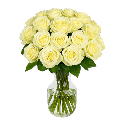 vita rosor bukett – Netflora; vit rosor – elegant bukett