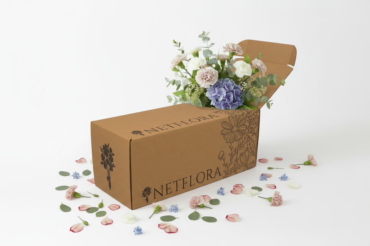 Kreativ bukett och Netflora-låda