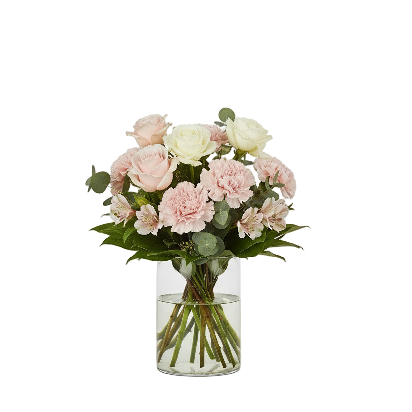 Liten ljusrosa bukett