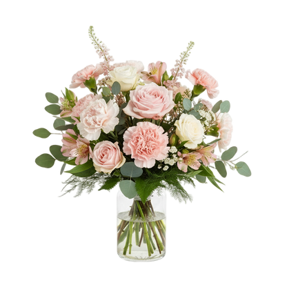 Ljusrosa bukett närmare version