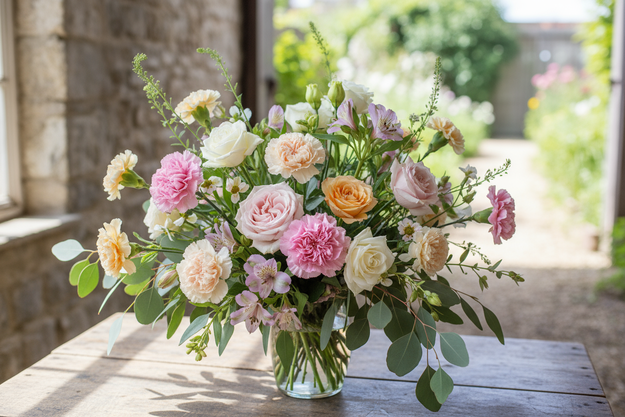 Spretig pastellbukett