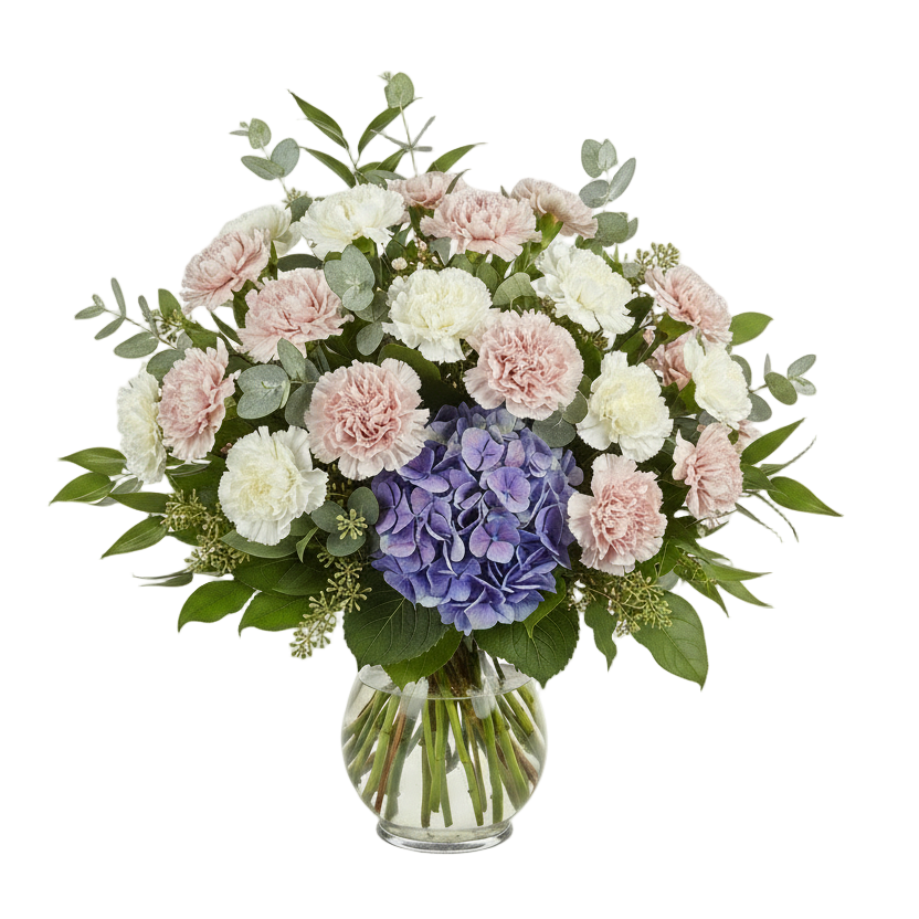 Stor elegant bukett med hortensia