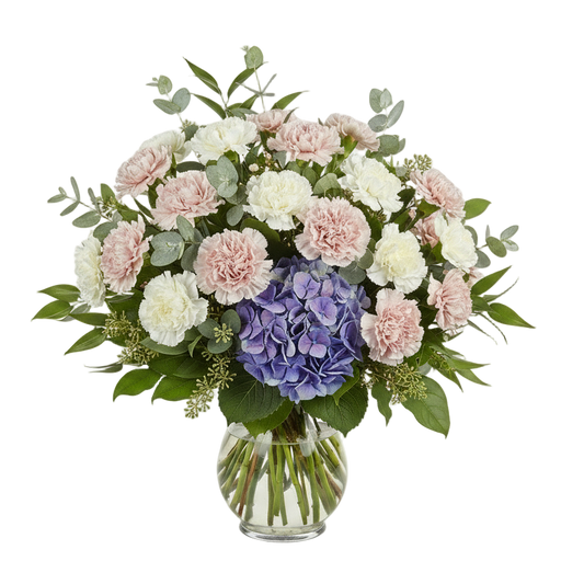 Stor elegant bukett med hortensia