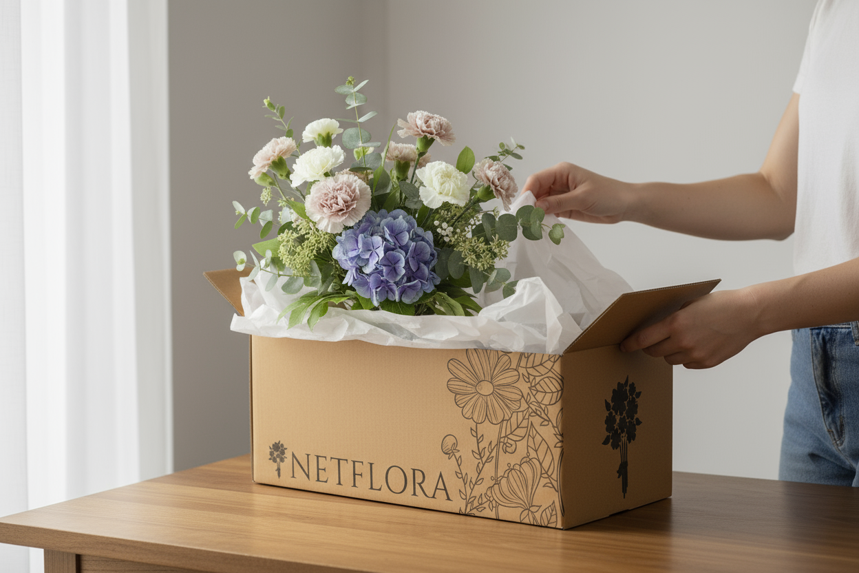 Unboxing Netflora bukett